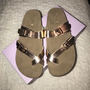 madden girl bryceee rose gold sandals